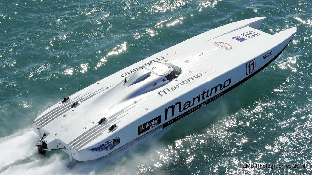 Maritimo race boat photo copyright Reg Blunt taken at  and featuring the  class