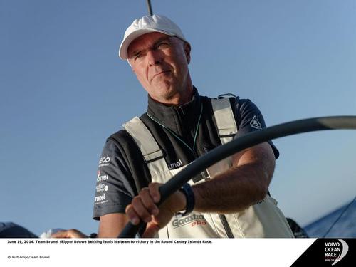 Team Brunel skipper Bouwe Bekking leads his team to victory in the Round Canary Islands Race. © Kurt Arrigo / Team Brunel