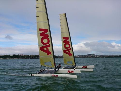 AON Racing A-Class catamarans © SW