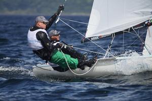 Second overall Kramer & Geelkerken - Flying Dutchman Worlds, Largs, Scotland photo copyright Alan Henderson taken at  and featuring the  class