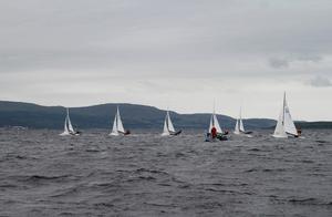 73 The fleet heads to windward - FLYING DUTCHMAN WORLDS DAY 1 photo copyright Alan Henderson taken at  and featuring the  class