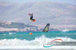 Fuerteventura Kiteboarding PKRA Grand Slam 2014, Day 3 photo copyright  Toby Bromwich / PKRA http://prokitetour.com/ taken at  and featuring the  class