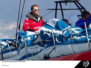 Iker Martinez training towards the Canary Island. - Volvo Ocean Race 2014-15 photo copyright Maria Muina taken at  and featuring the  class