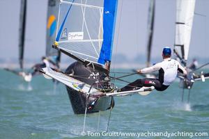 First day of the International Moth World Championships. - International Moth World Championships 2014 photo copyright Tom Gruitt / yachtsandyachting.com taken at  and featuring the  class