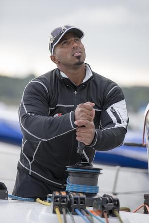  Sami Al Shukaili (OMA) before the race. Oman Sail's MOD70 Musandam races in the Eckernförde race at Kiel week 2014, 21-06-2014, Kiel - Germany. photo copyright Sander van der Borch - SubZero Images http://www.subzeroimages.com taken at  and featuring the  class