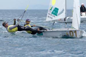 Mens winner Belcher and Ryan - Medal Races - 2014 470 Europeans, Greece, July 2014 photo copyright Nikos Alevromytis http://www.470.org taken at  and featuring the  class