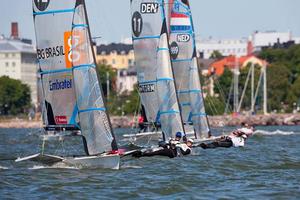 49er and 49erFX European Championships 2014 photo copyright Mick Anderson / Sailingpix.dk http://sailingpix.photoshelter.com/ taken at  and featuring the  class