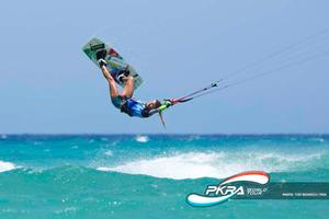 Fuerteventura Kiteboarding PKRA Grand Slam 2014, Day 3 photo copyright  Toby Bromwich / PKRA http://prokitetour.com/ taken at  and featuring the  class