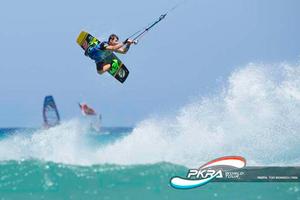 Fuerteventura Kiteboarding PKRA Grand Slam 2014, Day 3 photo copyright  Toby Bromwich / PKRA http://prokitetour.com/ taken at  and featuring the  class