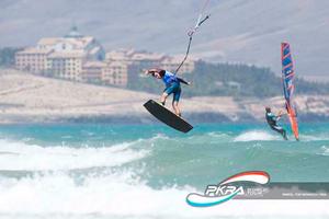 Fuerteventura Kiteboarding PKRA Grand Slam 2014, Day 3 photo copyright  Toby Bromwich / PKRA http://prokitetour.com/ taken at  and featuring the  class