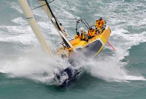 Andrew Budgen and Fred Schwyn's Volvo 70, Monster Project photo copyright Rick Tomlinson/Volvo Ocean Race http://www.volvooceanrace.com taken at  and featuring the  class