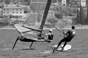 Moth v Board mo. - Foiling Week 2014 photo copyright  Martina Orsini taken at  and featuring the  class