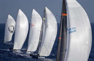 Mini Maxi fleet racing downwind - Maxi Yacht Rolex Cup photo copyright  Rolex / Carlo Borlenghi http://www.carloborlenghi.net taken at  and featuring the  class