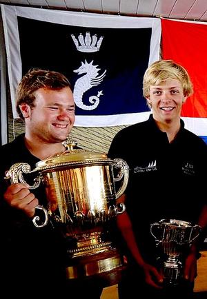 Nils Boyer lifting the King Edward VII Cup - 2014 Cowes Dinard St Malo photo copyright James Bremridge taken at  and featuring the  class