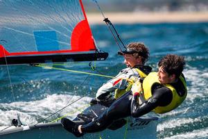 Owen Bowerman and Morgan Peach,29er,GBR 18 - 2014 RYA Youth National Championships photo copyright  Paul Wyeth / RYA http://www.rya.org.uk taken at  and featuring the  class