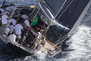 The classic J Class VELSHEDA during the 2013 Maxi Yacht Rolex Cup photo copyright  Rolex / Carlo Borlenghi http://www.carloborlenghi.net taken at  and featuring the  class