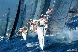 Groovederci, skippered by Santa Barbara Yacht Club member John Demourkas, won Race nine and earned Boat of the Day honors after having also done so on Thursday. photo copyright Sara Proctor http://www.sailfastphotography.com taken at  and featuring the  class