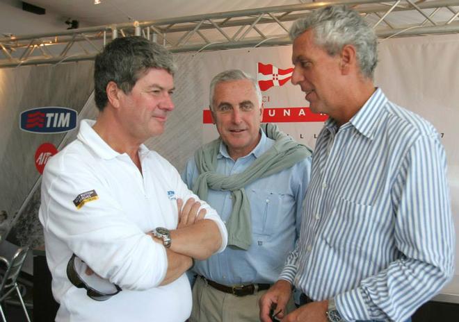 2004 - Louis Vuitton Cup ACT 2&3, Yves Carcelle,  Carlo Croce (YC Italiano) with Marco Tronchetti Provera (Pirelli Group)- Tribute to Louis Vuitton and Yves Carcelle © Studio Borlenghi http://www.carloborlenghi.net/