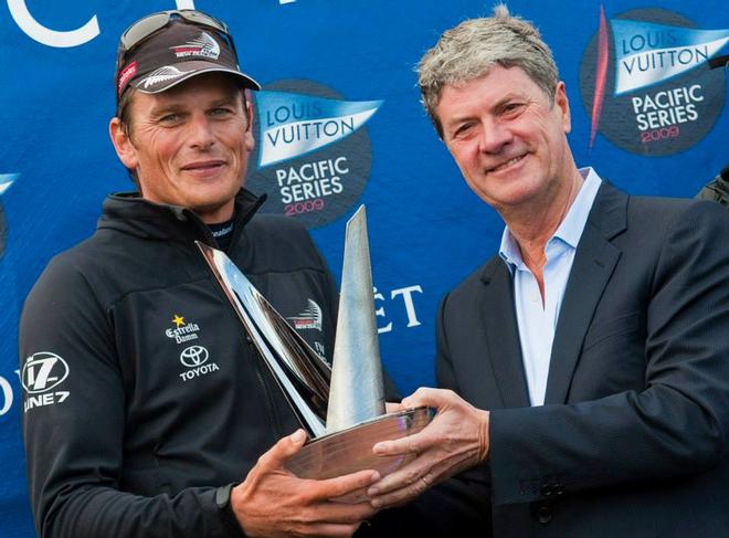 2009 Auckland Louis Vuitton Pacific Series Prizegiving,Dean barker and Yves Carcelle - Tribute to Louis Vuitton and Yves Carcelle © Studio Borlenghi http://www.carloborlenghi.net/