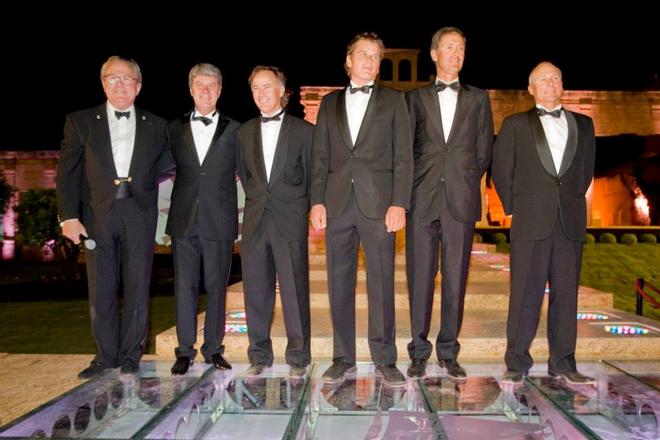 2007 Louis Vuitton Cup Party - the four semifinalist skippers for the Louis Vuitton Cup 2007: Louis Doreste, Dean Barker, Francesco de Angelis, Chris Dickson with the Louis Vuitton President Yves Carcelle and Bruno Trouble - Tribute to Louis Vuitton and Yves Carcelle © Studio Borlenghi http://www.carloborlenghi.net/