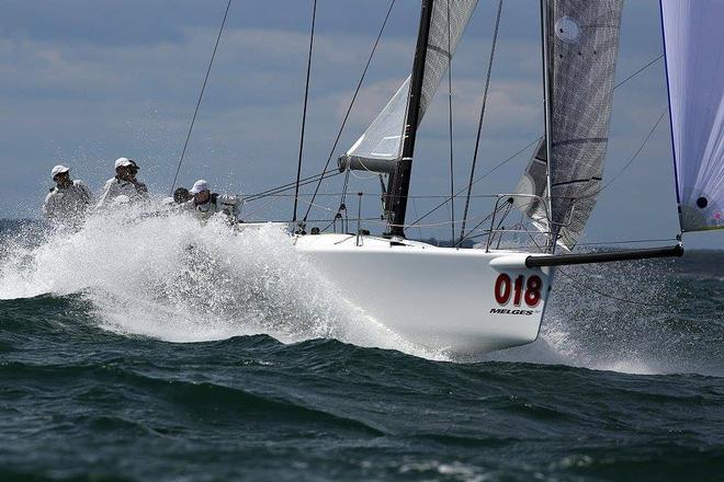 Jimmy Spithill competing in the  Melges 32 National Titles in Newport Rhode Island with Ryan Devos on Volpe.  © SW