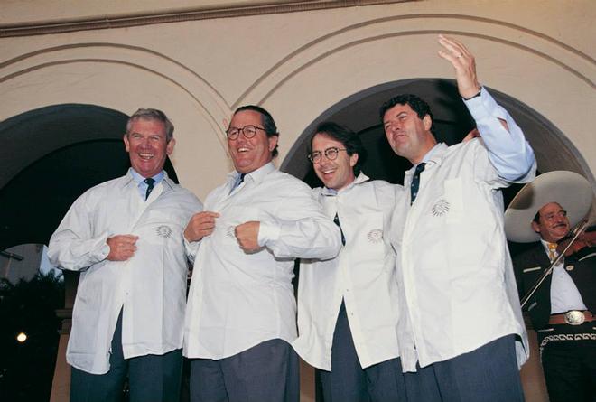 1992 San Diego, Louis Vuitton Final: Yves Carcelle (right), Bruno Troublè (2nd left), Ernie Taylor (left)- Tribute to Louis Vuitton and Yves Carcelle © Studio Borlenghi http://www.carloborlenghi.net/