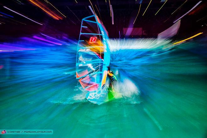 Cedric Bordes Checking out the conditions - Warsaw Indoor PWA World Cup 2014 ©  Carter/pwaworldtour.com http://www.pwaworldtour.com/