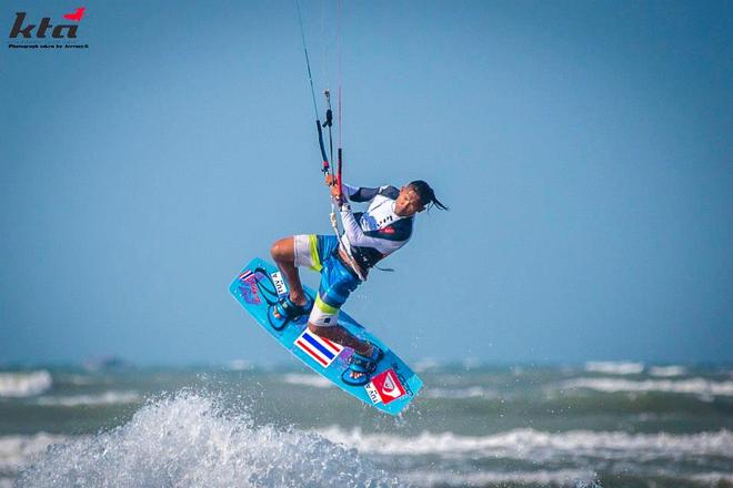 Asian Champion Yo Pudla from Thailand in full flow at the Taiwan Kiteboard Open / KTA. © KTA