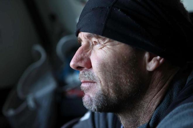 Jean-Luc Nelias below deck on Groupama Sailing Team during leg 5 of the Volvo Ocean Race 2011-12, from Auckland, New Zealand to Itajai, Brazil. © Yann Riou/Groupama Sailing Team /Volvo Ocean Race http://www.cammas-groupama.com/