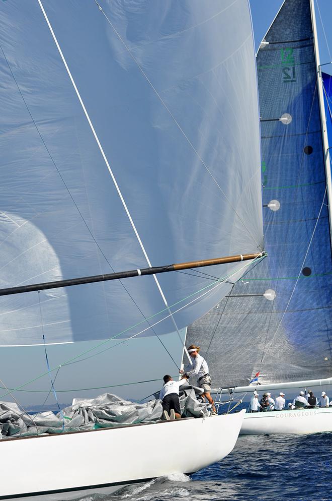 12 Meters in action on Rhode Island Sound and Narragansett Bay at the 2014 12 Metre North Americans. © SallyAnne Santos