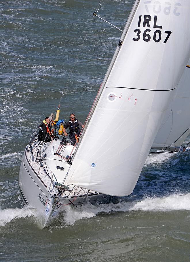 Eating up the miles: Liam Coyne and Brian Flahive on the First 36.7, Lula Belle - Sevenstar Round Britain and Ireland Race 2014 © Rick Tomlinson / RORC http://www.rorc.org