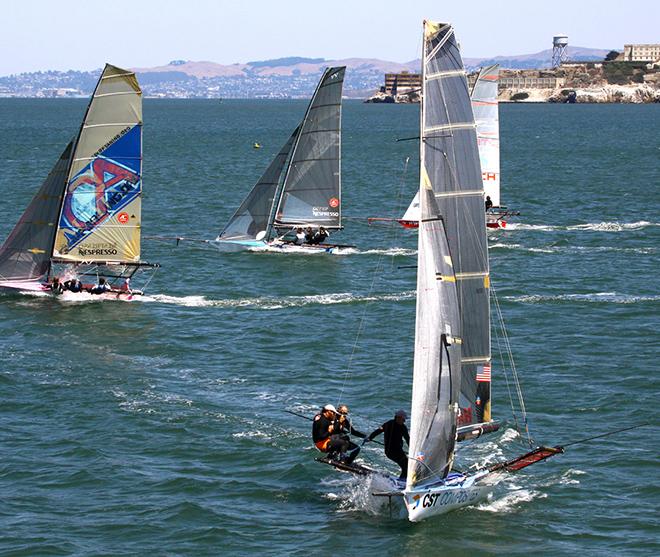 Howie Hamlin stayed upright in his good (enough) old boat  - 2014 18' Skiff International Regatta © Rich Roberts