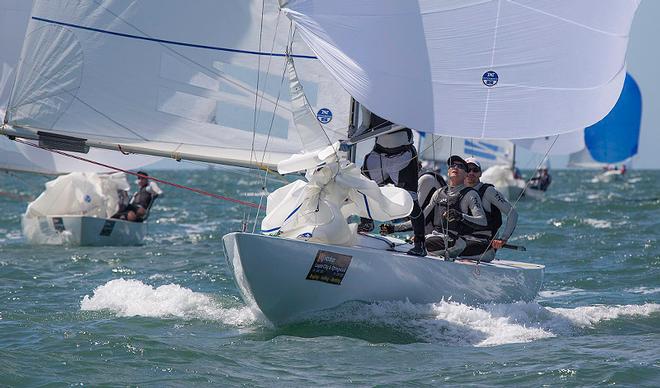 Matt Chew, Brian Donovan, Bill Cuneo and Ash Deeks on Gen XY. - 2014 Etchells Queensland State Championship ©  John Curnow