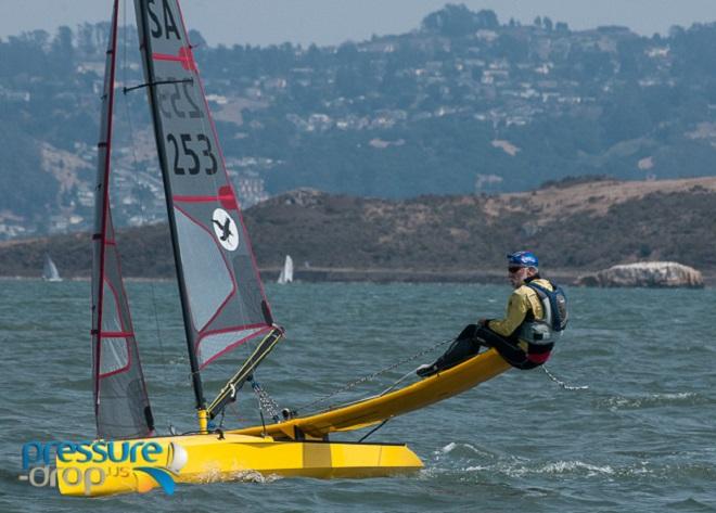 Del Olsen: West Coast International Canoe pioneer. ©  Eric Simonson @ pressuredrop