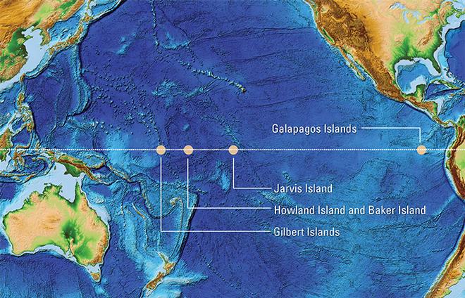 Jarvis Island is an uninhabited, less than 2-square-mile island that barely rises 20 feet out of the ocean. But it is located in a strategic spot to study the Equatorial Undercurrent, which flows along the Equator from west to east. © Eric S. Taylor, WHOI Graphic Services