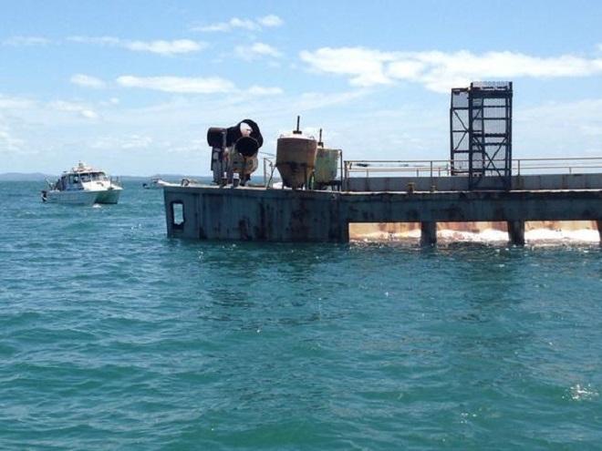 Barge sinks to form part of artificial reef.  © 7News Brisbane