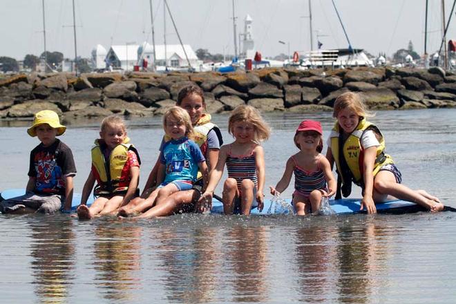 Festival Of Sails 2012, Royal Geelong Yacht Club, Geelong (AUS). Variety children enjoying a splash on the waterfront © Terri Dodds