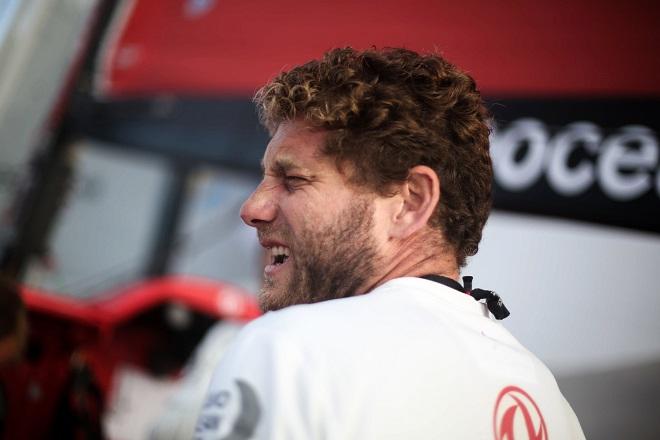 October 29, 2014. Leg one onboard Dongfeng Race Team. Charles Caudrelier - Volvo Ocean Race 2014-15. © Yann Riou / Dongfeng Race Team