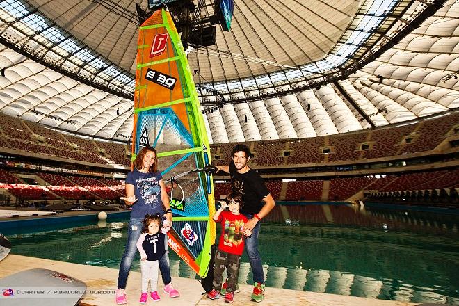 The Mussolini family - Warsaw Indoor PWA World Cup 2014 ©  Carter/pwaworldtour.com http://www.pwaworldtour.com/