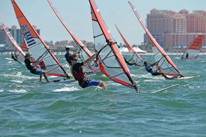 Racing close to the beach this week in Clearwater - 2014 RS:X Youth World Windsurfing Championship  © Jay Ailworth