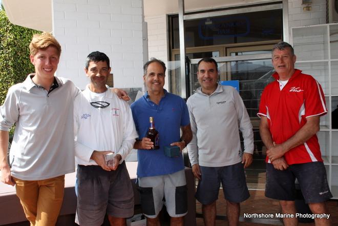 Winning Melges 24 team Stephen Girdis +GST. Pusser’s Rum Melges East Coast Championships 2014. ©  Northshore Marine Photography