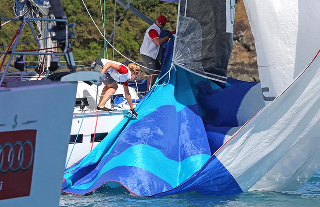 Spinnaker drop at the Point - Audi Hamilton Island Race Week 2014 © Crosbie Lorimer http://www.crosbielorimer.com