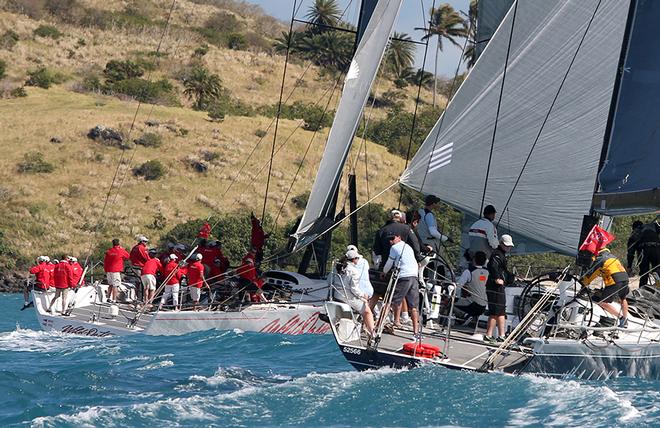 Wild Oats XI and Alive lead the fleet from Dent Passage - Audi Hamilton Island Race Week 2014 © Crosbie Lorimer http://www.crosbielorimer.com
