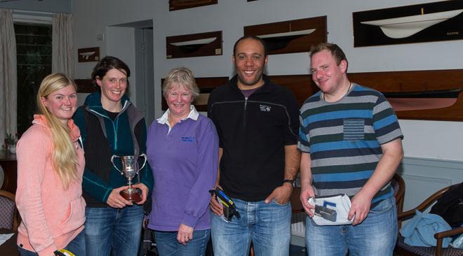 L-R Caroline Beveridge, Nicole McPherson, Jean Mackay (RN&CYC Sailing Secretary), David Fadipe and Mark Greenhalgh. © Neil Ross