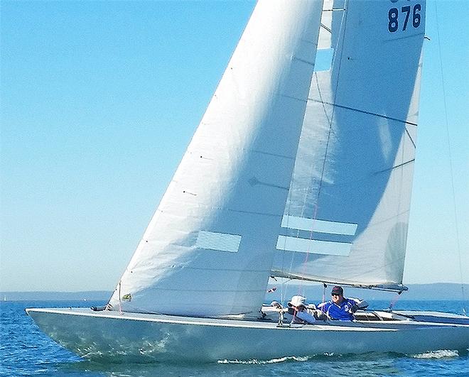 Jason Hawkins and co are pretty clear about what sailing Etchells is about with their craft, Knot Easy! © Rick O'Gorman
