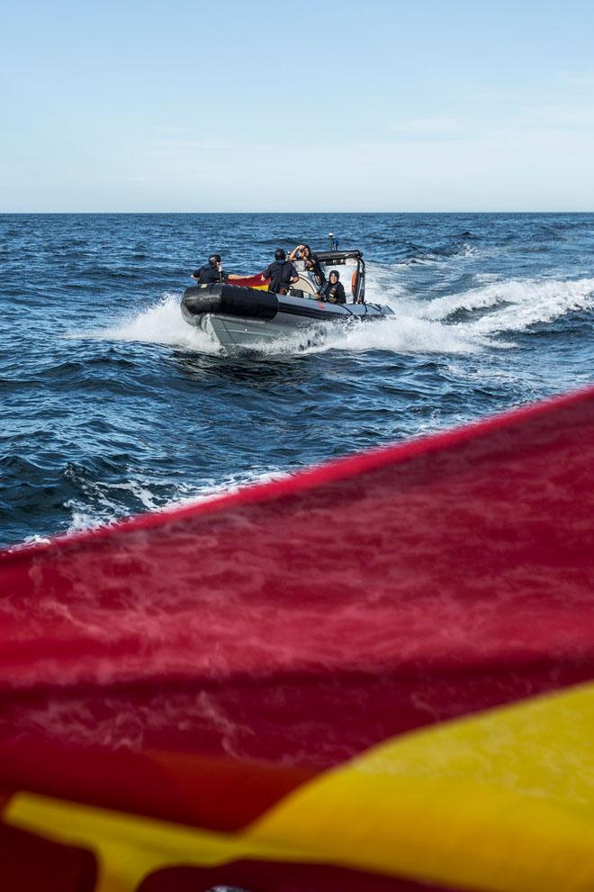 The Spanish Army pay MAPFRE a visit to show their support and encouragement.  © Volvo Ocean Race - Team Campos - Francisco Vignale http://www.volvooceanrace.com/