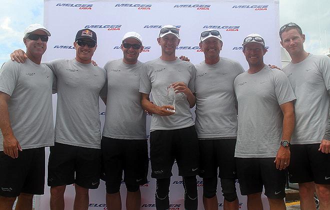 Volpe - from left to right: Scott Nixon, James Spithill, Drew Weirda, Ryan DeVos, Dick DeVos, Sam Rogers and Mike Hill © 2014 JOY | IM32CA