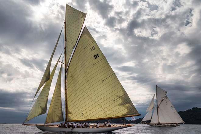 MARISKA, Sail n: D1, Owner: Christian Niels, Boat Type: 15 Metre; HISPANIA, Sail n: ESP1, Owner: Fundacion Isla Ebusitana, Boat Type: 15 Metre - Portofino Rolex Trophy 2014 Day 1 ©  Rolex / Carlo Borlenghi http://www.carloborlenghi.net