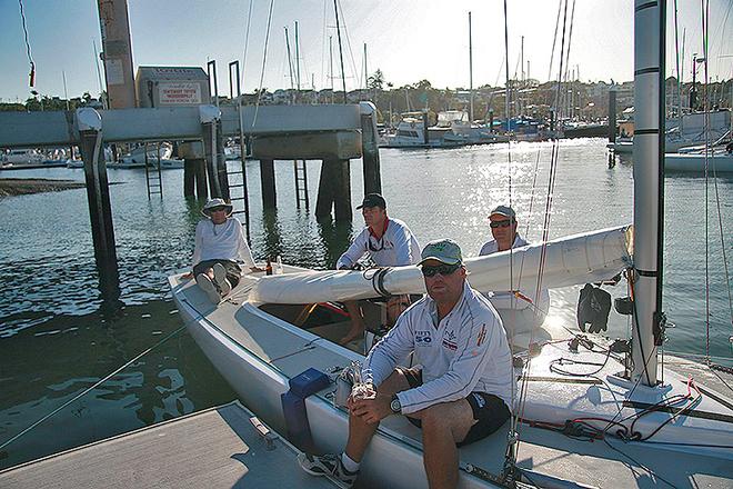 What could be better than a nice refreshment after terrific sailing in sensational conditions. © Etchells Media http://www.etchells.org.au/nationals/