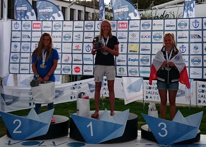 British Youth Sailing Team medallists at the EUROSAF Youth Sailing European Championships 2014.  © British Youth Sailing Team